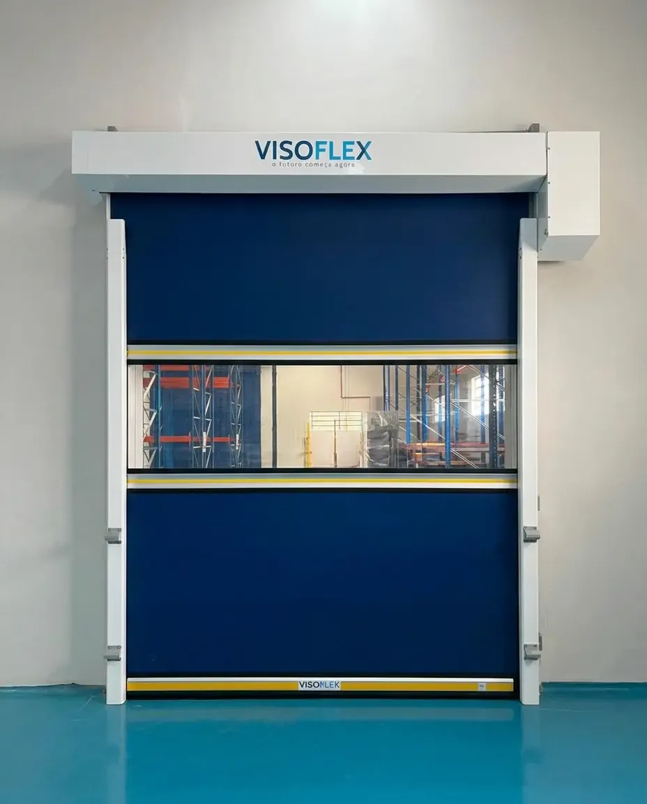 Porta rápida VFX103 azul com visor full em área interna